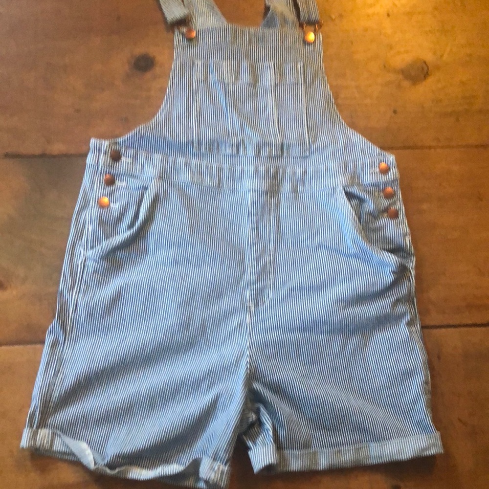Universal Thread Blue and White Striped Overalls